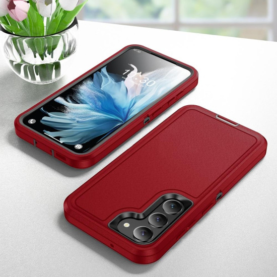 For Samsung Galaxy S24+ 5G / S25+ 5G Life Waterproof Rugged Phone Case(Red + Black)