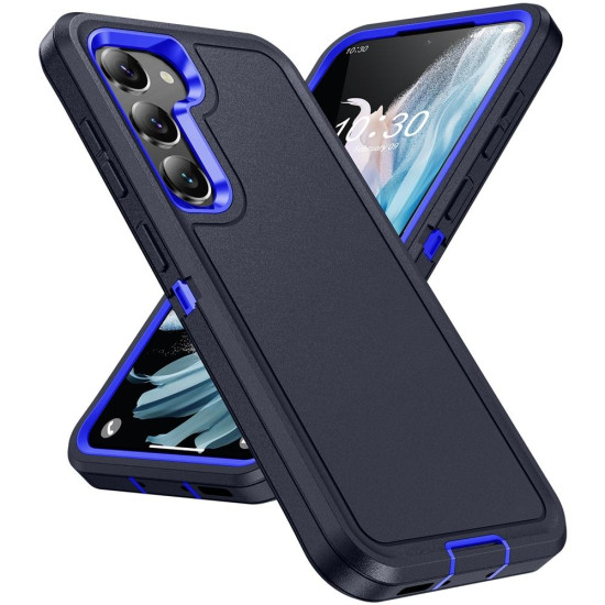 For Samsung Galaxy S24+ 5G / S25+ 5G Life Waterproof Rugged Phone Case(Dark Blue + Royal Blue)