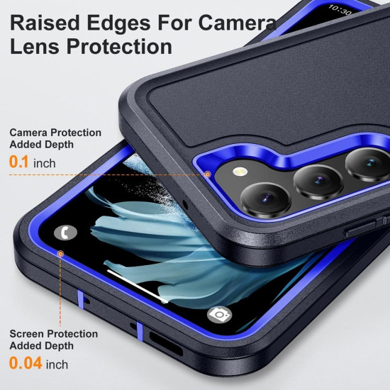 For Samsung Galaxy S24+ 5G / S25+ 5G Life Waterproof Rugged Phone Case(Dark Blue + Royal Blue)