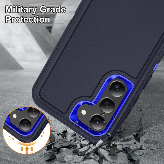 For Samsung Galaxy S24+ 5G / S25+ 5G Life Waterproof Rugged Phone Case(Dark Blue + Royal Blue)