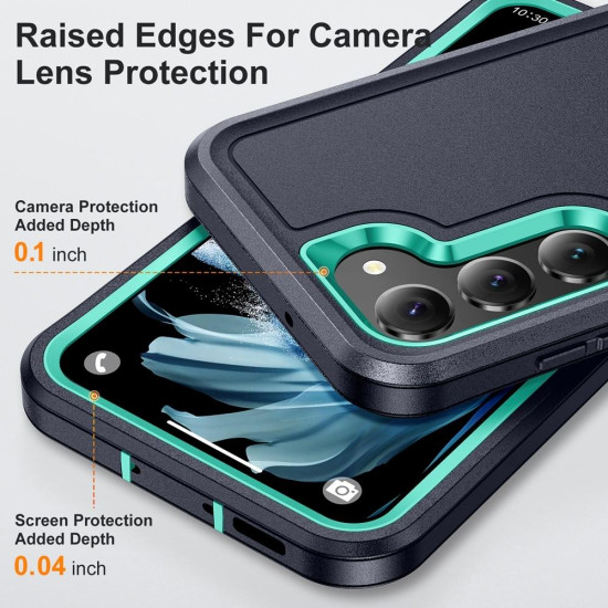 For Samsung Galaxy S24+ 5G / S25+ 5G Life Waterproof Rugged Phone Case(Dark Blue + Light Blue)