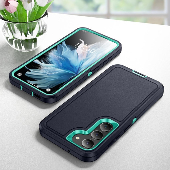 For Samsung Galaxy S24+ 5G / S25+ 5G Life Waterproof Rugged Phone Case(Dark Blue + Light Blue)