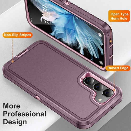 For Samsung Galaxy S24+ 5G / S25+ 5G Life Waterproof Rugged Phone Case(Purple + Pink)