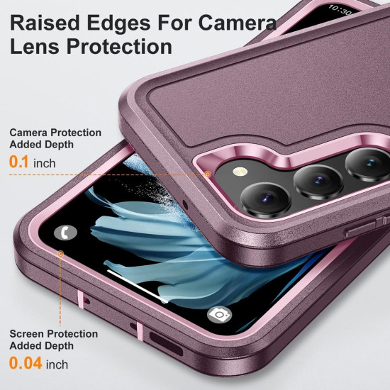For Samsung Galaxy S24+ 5G / S25+ 5G Life Waterproof Rugged Phone Case(Purple + Pink)