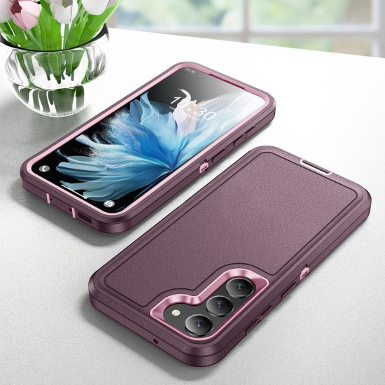For Samsung Galaxy S24+ 5G / S25+ 5G Life Waterproof Rugged Phone Case(Purple + Pink)