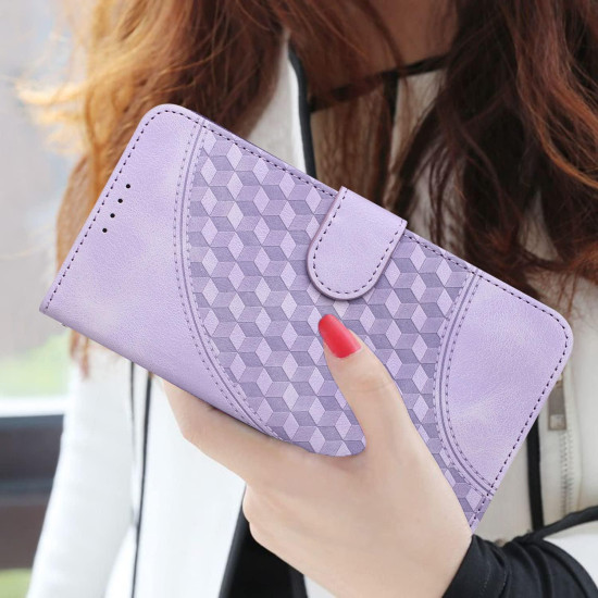 For Samsung Galaxy S24+ 5G YX0060 Elephant Head Embossed Phone Leather Case with Lanyard(Light Purple)