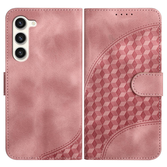 For Samsung Galaxy S24+ 5G YX0060 Elephant Head Embossed Phone Leather Case with Lanyard(Pink)