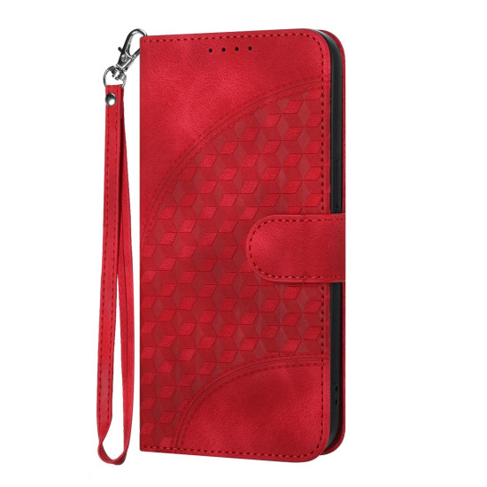 For Samsung Galaxy S24+ 5G YX0060 Elephant Head Embossed Phone Leather Case with Lanyard(Red)