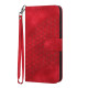 For Samsung Galaxy S24+ 5G YX0060 Elephant Head Embossed Phone Leather Case with Lanyard(Red)