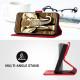 For Samsung Galaxy S24+ 5G YX0060 Elephant Head Embossed Phone Leather Case with Lanyard(Red)