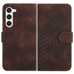 For Samsung Galaxy S24+ 5G YX0060 Elephant Head Embossed Phone Leather Case with Lanyard(Coffee)