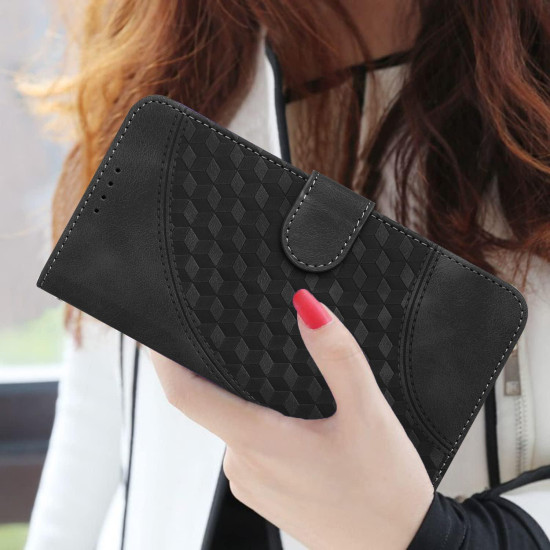 For Samsung Galaxy S23+ 5G YX0060 Elephant Head Embossed Phone Leather Case with Lanyard(Black)