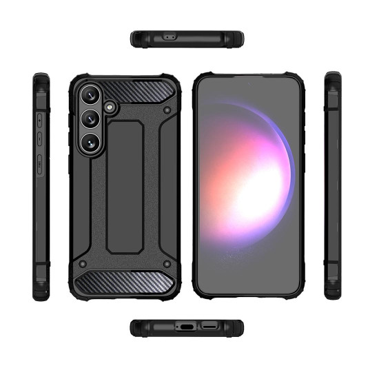 For Samsung Galaxy S24+ 5G Magic Armor TPU Hybrid PC Phone Case(Black)