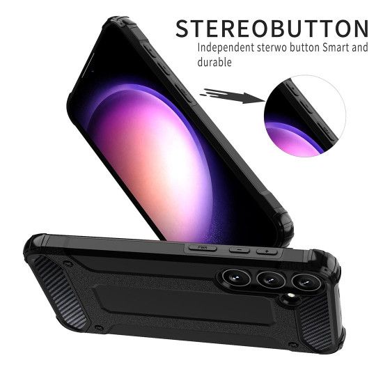 For Samsung Galaxy S24+ 5G Magic Armor TPU Hybrid PC Phone Case(Black)