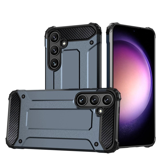 For Samsung Galaxy S24+ 5G Magic Armor TPU Hybrid PC Phone Case(Navy Blue)