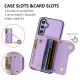 For Samsung Galaxy S24+ DF-09 Crossbody Litchi texture Card Bag Design PU Phone Case(Purple)