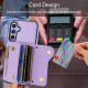 For Samsung Galaxy S24+ DF-09 Crossbody Litchi texture Card Bag Design PU Phone Case(Purple)
