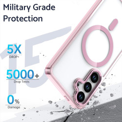 For Samsung Galaxy S24+ 5G MagSafe Magnetic Clear Phone Case(White)
