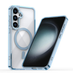 For Samsung Galaxy S24+ 5G MagSafe Magnetic Clear Phone Case(Blue)
