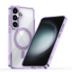 For Samsung Galaxy S24+ 5G MagSafe Magnetic Clear Phone Case(Purple)