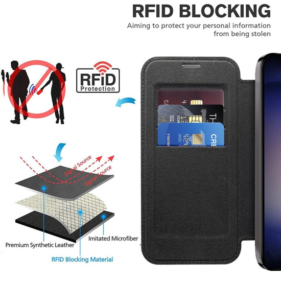 For Samsung Galaxy S24+ 5G MagSafe Magnetic RFID Anti-theft Leather Phone Case(Royal Blue)