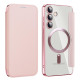 For Samsung Galaxy S24+ 5G MagSafe Magnetic RFID Anti-theft Leather Phone Case(Pink)