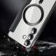 For Samsung Galaxy S24+ 5G MagSafe Magnetic RFID Anti-theft Leather Phone Case(Black)