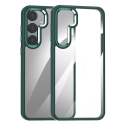 For Samsung Galaxy S24+ 5G Anti-fingerprint Highly Transparent PC Phone Case(Green)