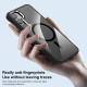For Samsung Galaxy S24+ 5G MagSafe Anti-fingerprint Highly Transparent PC Phone Case(Black)