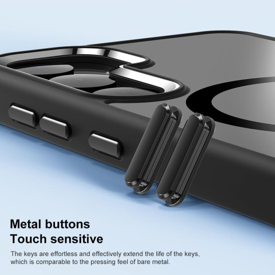 For Samsung Galaxy S24+ 5G MagSafe Anti-fingerprint Highly Transparent PC Phone Case(Blue)
