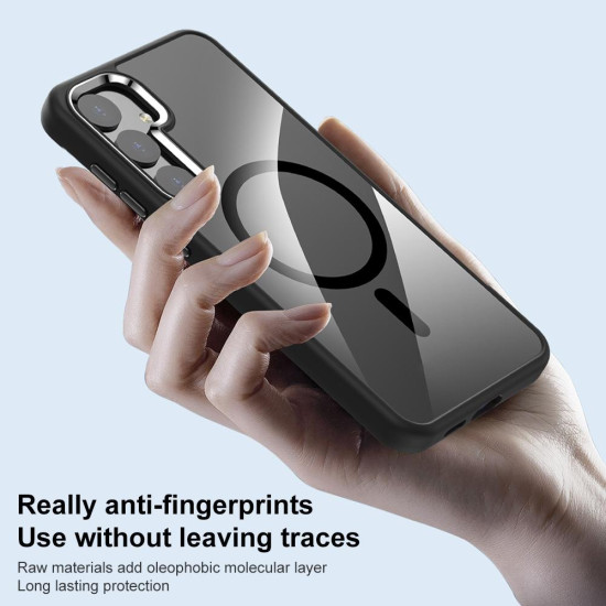 For Samsung Galaxy S24+ 5G MagSafe Anti-fingerprint Highly Transparent PC Phone Case(Green)