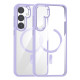 For Samsung Galaxy S24+ 5G MagSafe Anti-fingerprint Highly Transparent PC Phone Case(Purple)