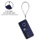 For Samsung Galaxy S24+ 5G Organ Card Bag Ring Holder PU Phone Case with Lanyard(Blue)