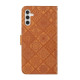 For Samsung Galaxy S24+ 5G Ethnic Style Embossed Pattern Leather Phone Case(Brown)