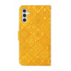 For Samsung Galaxy S24+ 5G Ethnic Style Embossed Pattern Leather Phone Case(Yellow)