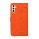 For Samsung Galaxy S24+ 5G Ethnic Style Embossed Pattern Leather Phone Case(Orange)