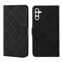 For Samsung Galaxy S24+ 5G Ethnic Style Embossed Pattern Leather Phone Case(Black)