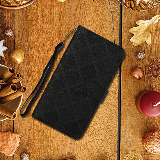 For Samsung Galaxy S24+ 5G Ethnic Style Embossed Pattern Leather Phone Case(Black)