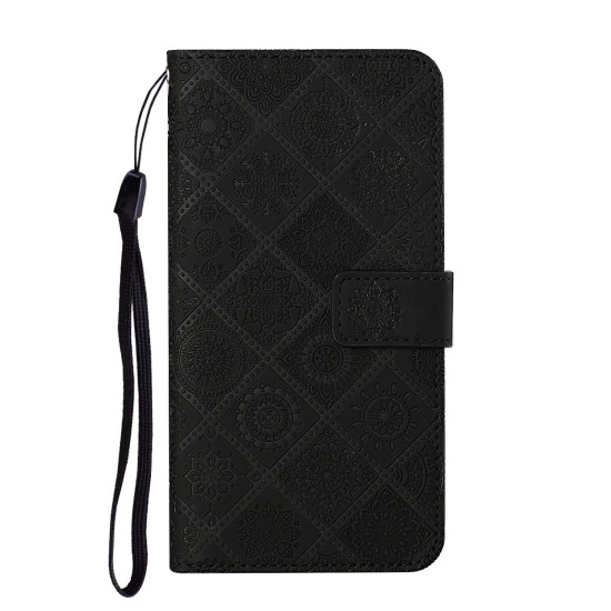 For Samsung Galaxy S24+ 5G Ethnic Style Embossed Pattern Leather Phone Case(Black)