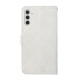 For Samsung Galaxy S24+ 5G Ethnic Style Embossed Pattern Leather Phone Case(White)