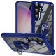 For Samsung Galaxy S24+ 5G TPU + PC Lens Protection Phone Case with Ring Holder(Blue)