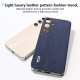 For Samsung Galaxy S24+ 5G ABEEL Wood Texture PU Phone Case(Blue)