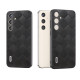 For Samsung Galaxy S24+ 5G ABEEL Weave Plaid PU Phone Case(Black)