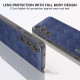For Samsung Galaxy S24+ 5G ABEEL Weave Plaid PU Phone Case(Blue)