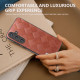 For Samsung Galaxy S24+ 5G ABEEL Weave Plaid PU Phone Case(Brown)