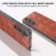 For Samsung Galaxy S24+ 5G ABEEL Weave Plaid PU Phone Case(Brown)