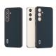 For Samsung Galaxy S24+ 5G ABEEL Genuine Leather Wave Black Edge Phone Case(Green)