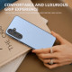 For Samsung Galaxy S24+ 5G ABEEL Genuine Leather Wave Black Edge Phone Case(Blue)