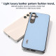 For Samsung Galaxy S24+ 5G ABEEL Genuine Leather Wave Black Edge Phone Case(Blue)