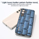 For Samsung Galaxy S24+ 5G ABEEL Genuine Leather Mahjong Texture Series Phone Case(Blue)